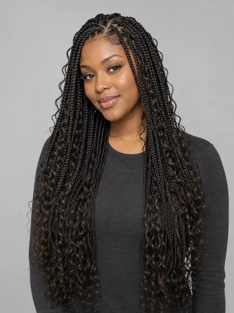 Goddess / Boho Box Braids — AI hairstyle reference