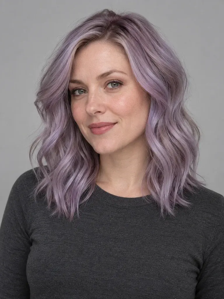 Smoky Lavender Lilac — AI hairstyle reference