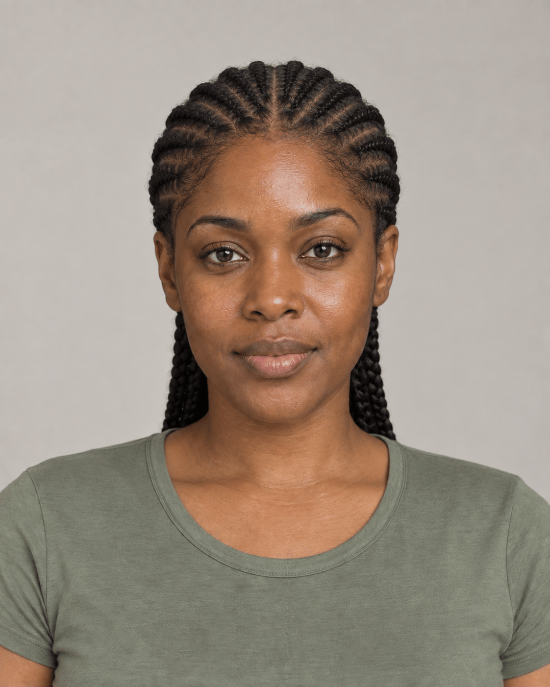 Classic Straight-Back Cornrows — AI hairstyle reference