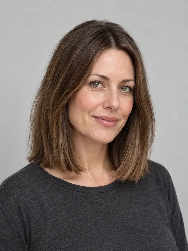 Blunt Lob — AI hairstyle reference