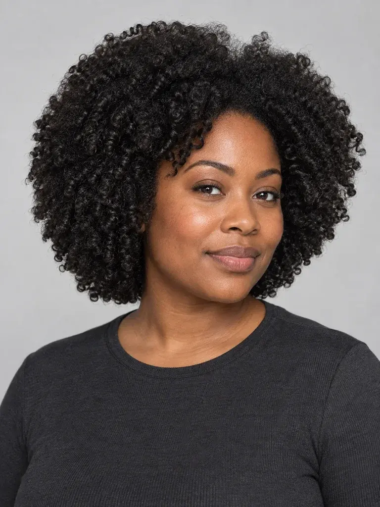 Rounded Afro — AI hairstyle reference