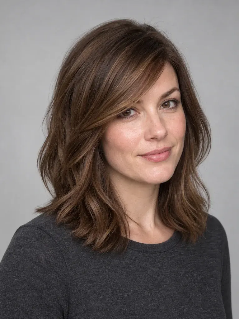 Side-Swept Fringe — AI hairstyle reference